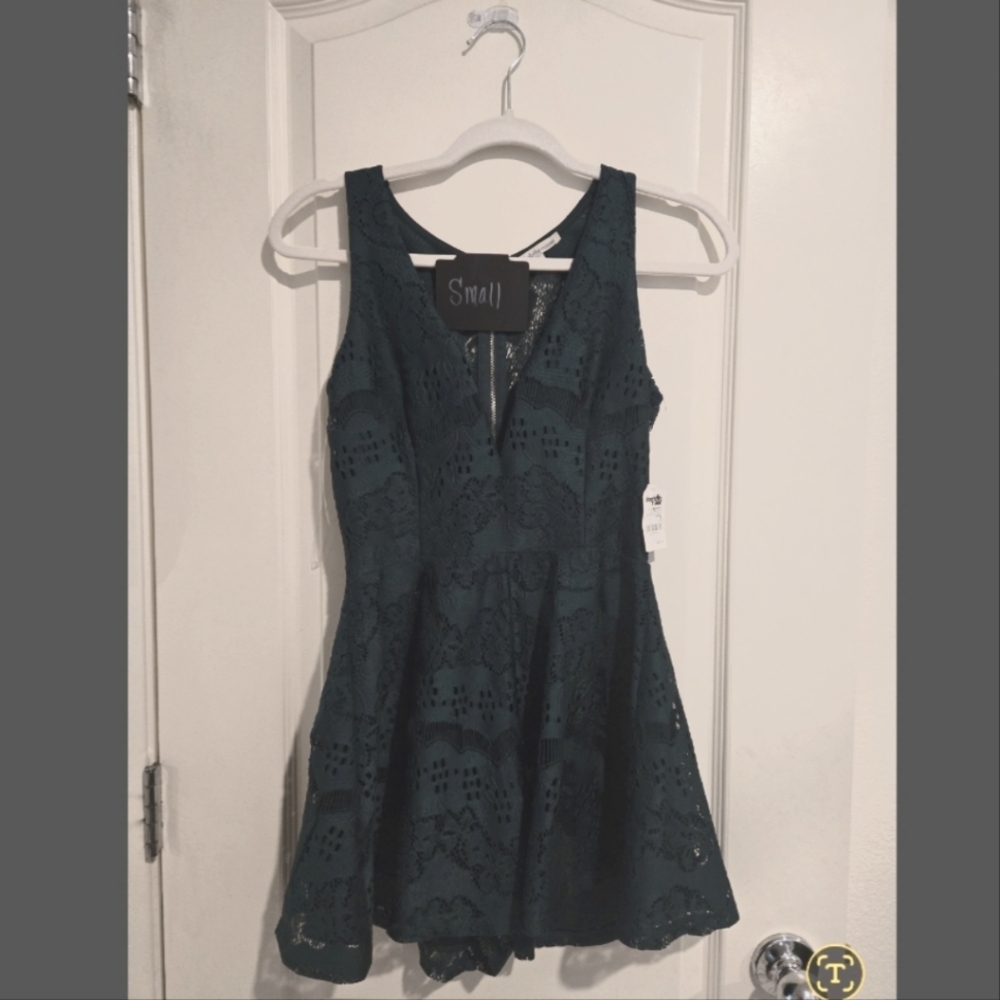 Charlotte Russe Hunter Lace Romper